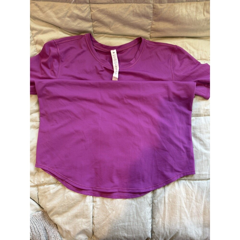 Lululemon High-Neck Running and Training T-Shirt Ripened Rasberry 6 Retail $58+